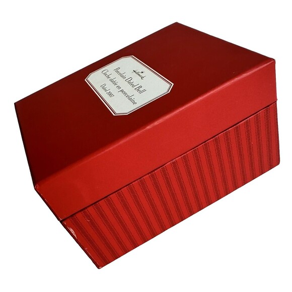 Set of 2 Hallmark Bell Ornaments 2007 & 2008 Bell Christmas Tree Ivory Porcelain - Picture 7 of 10